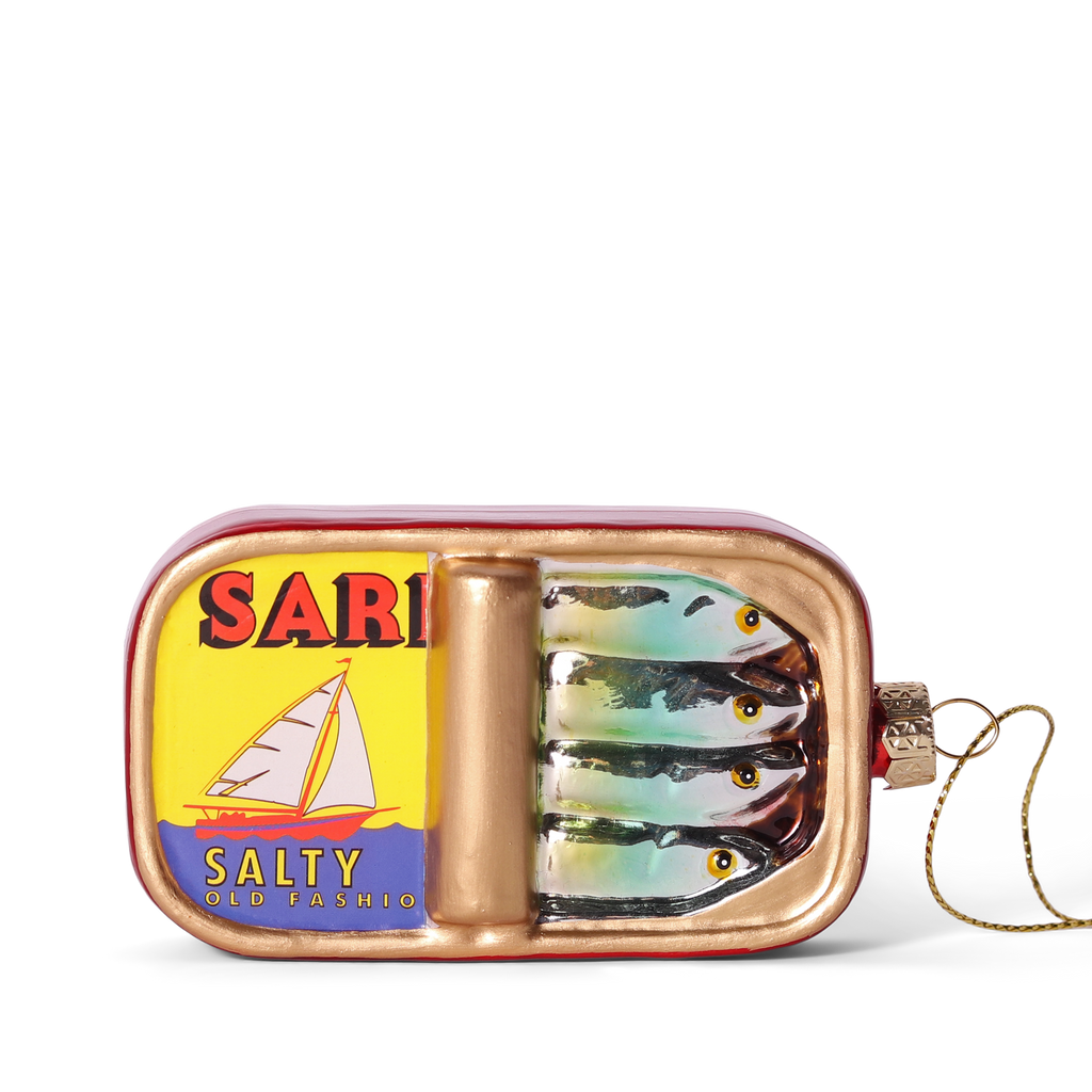Sardines Can Glass Decoration, 10cm