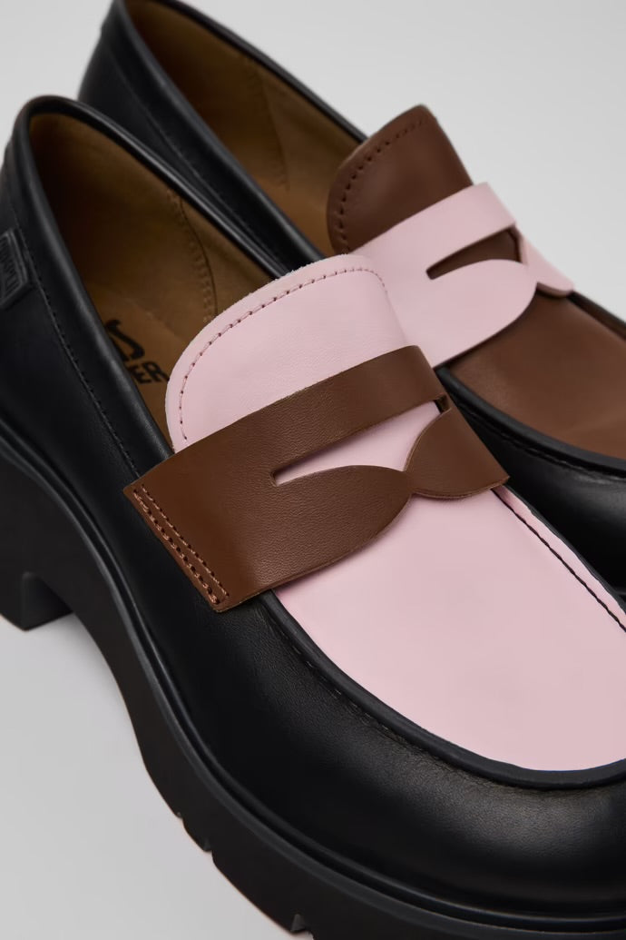 Twin Multicolour Leather Loafers