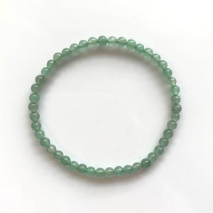 Dainty Green Aventurine Bead Bracelet for Good Luck and Prosperity