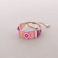 Macrame Beads Bracelet Fuchsia
