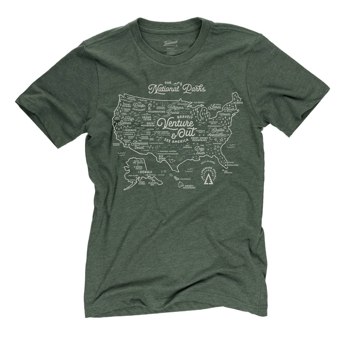 National Parks Map T-shirt