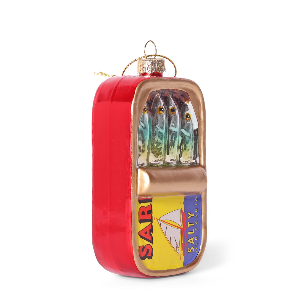 Sardines Can Glass Decoration, 10cm