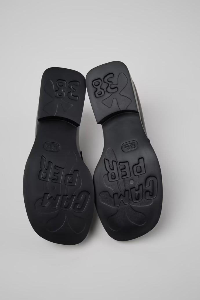 Twin Black Leather Loafers