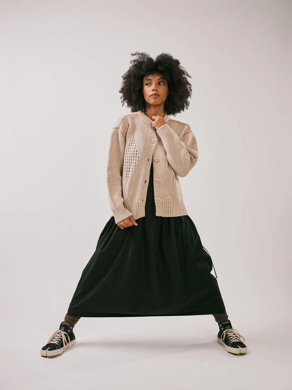 Diamond Eyelet Cardigan