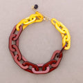 Bicolor Resin Link Choker Necklace