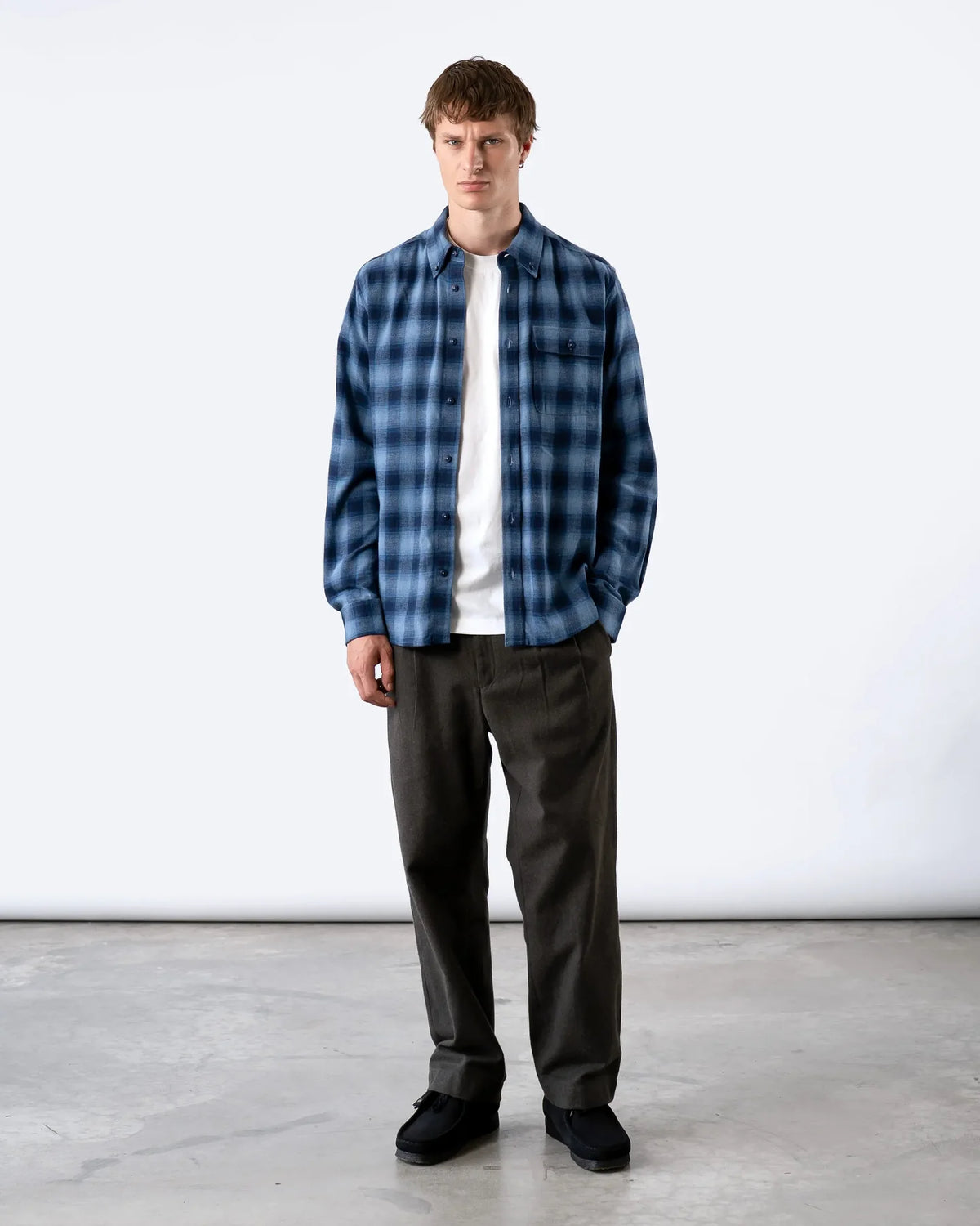 Blue Mustang Check Larry Shirt
