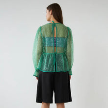 Green Sequins Blouse