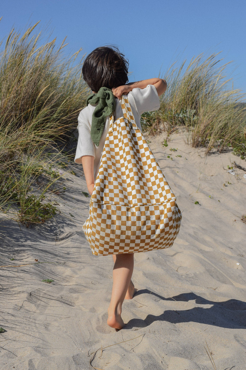Caramel Elisa Tote Bag Checkerboard