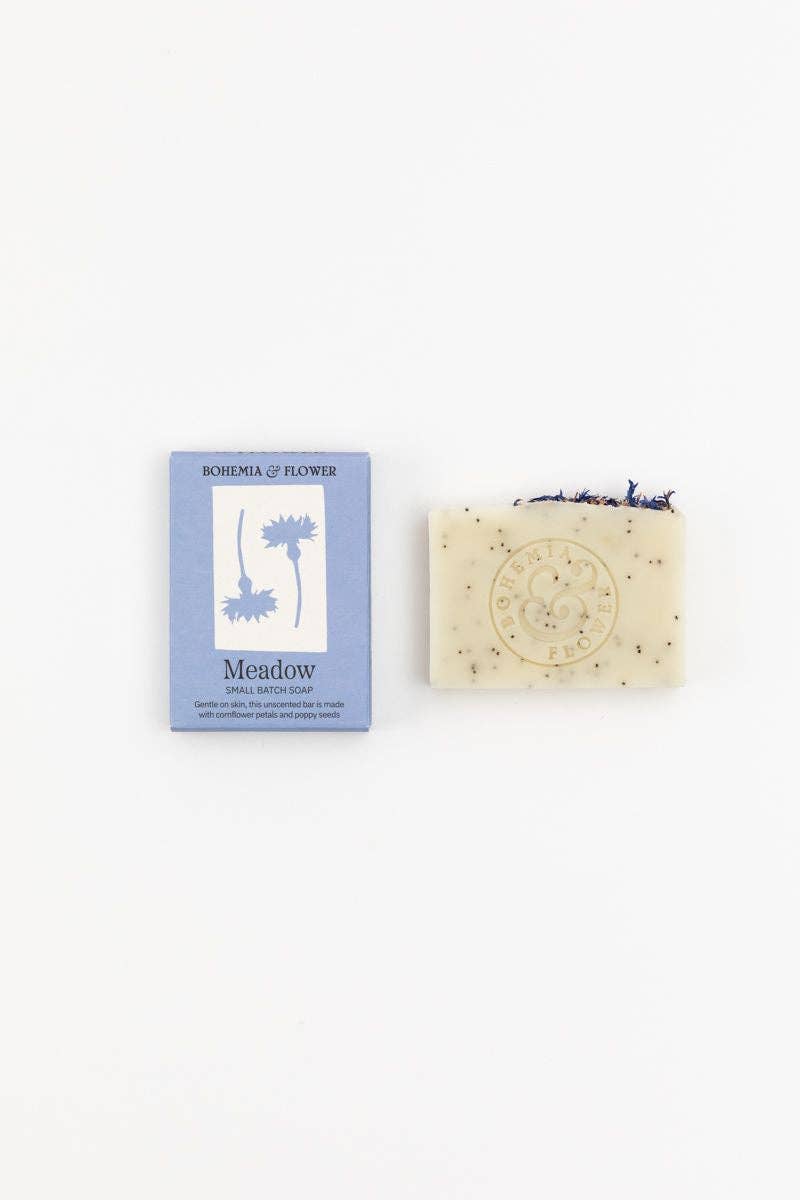 Meadow Bar Soap (Cornflower & Poppy Seed Unscented)