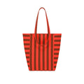 Brown and Red Stripe Elisabeth Tote bag