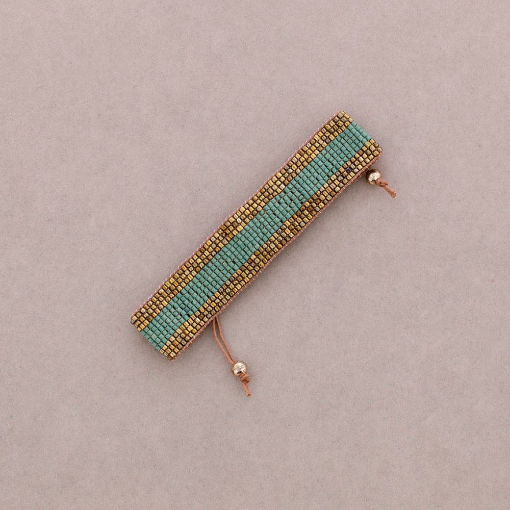 Macramé Beaded Bracelet Verde