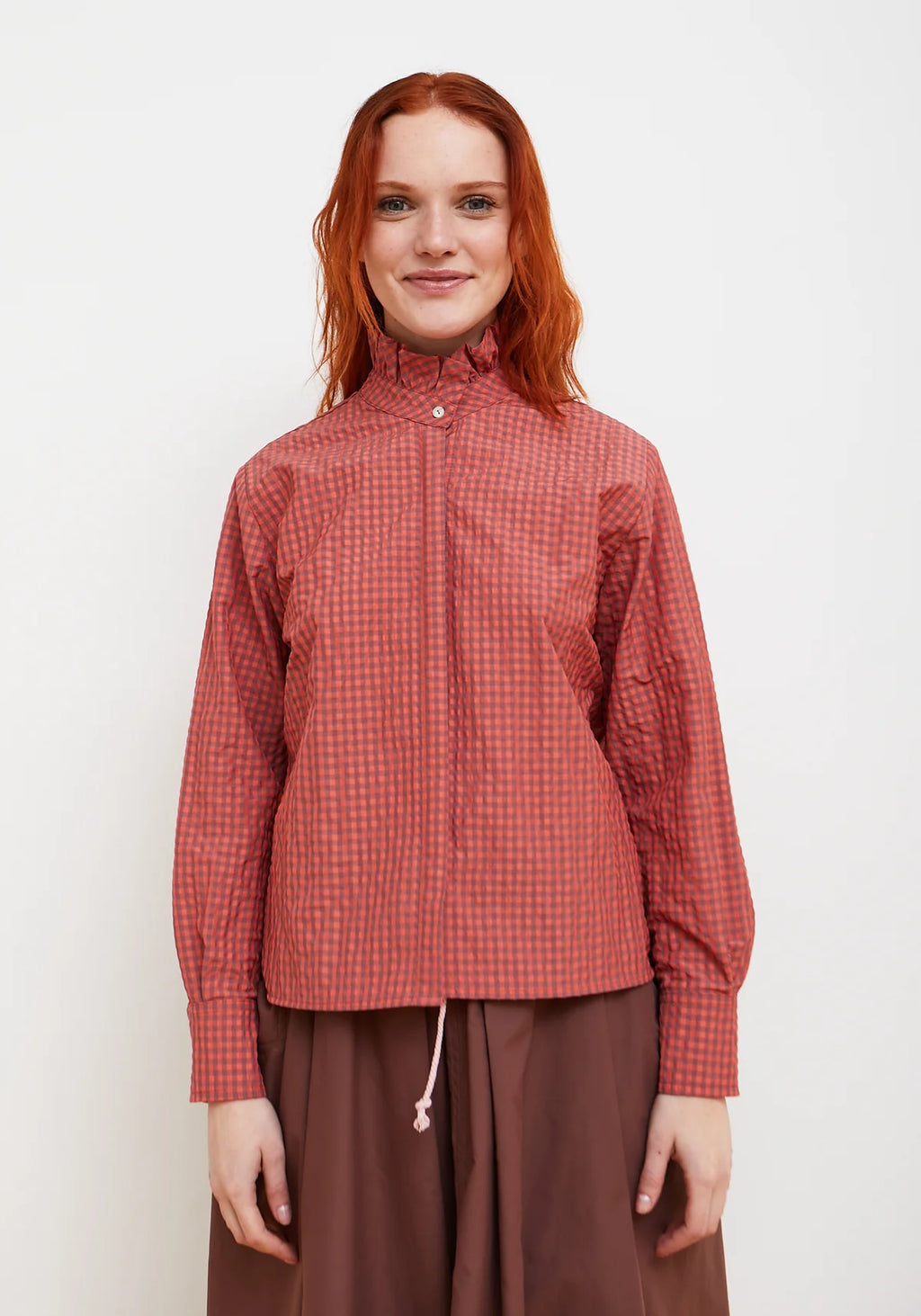 Coral Vichy Technical Shirt