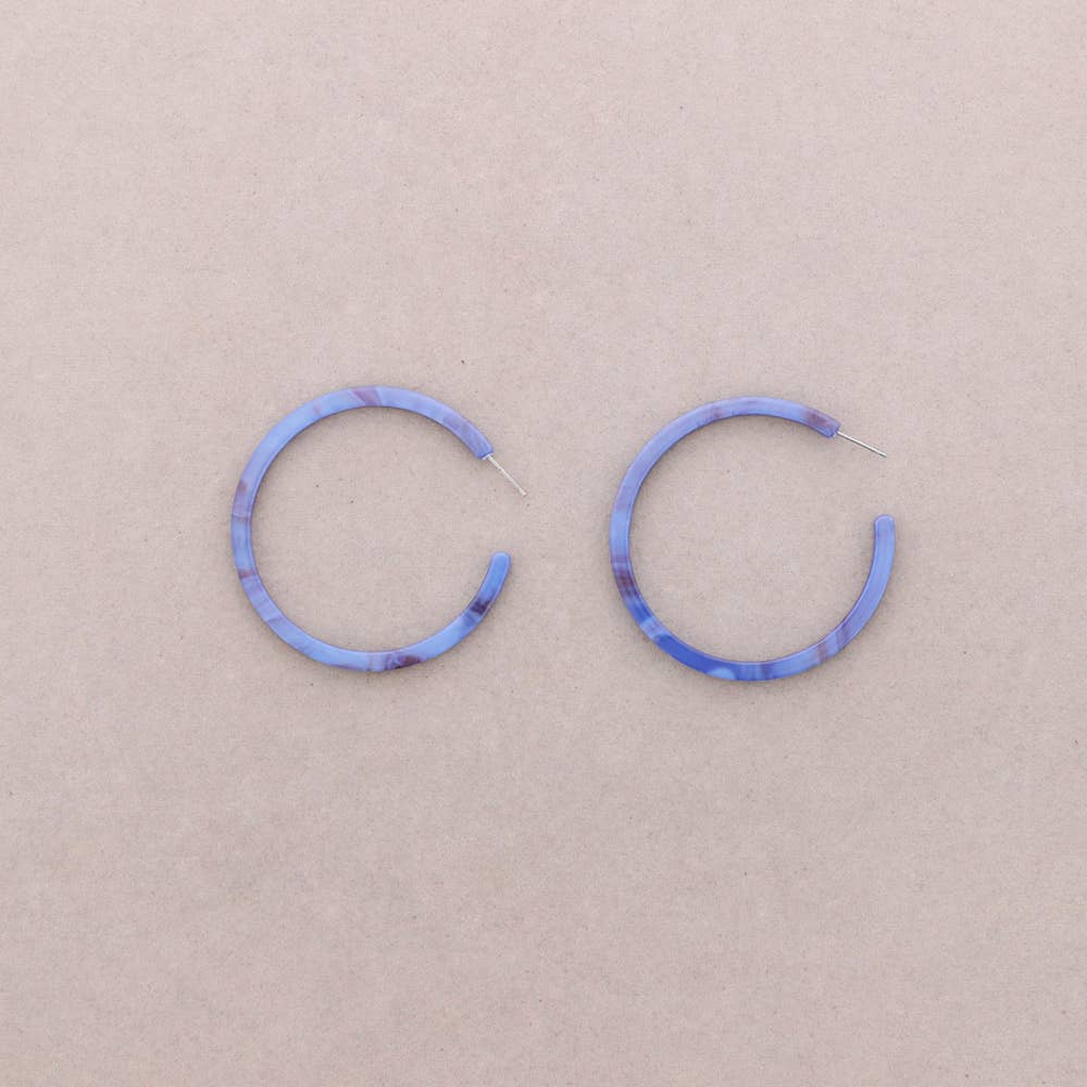 Hoop Earrings Blue