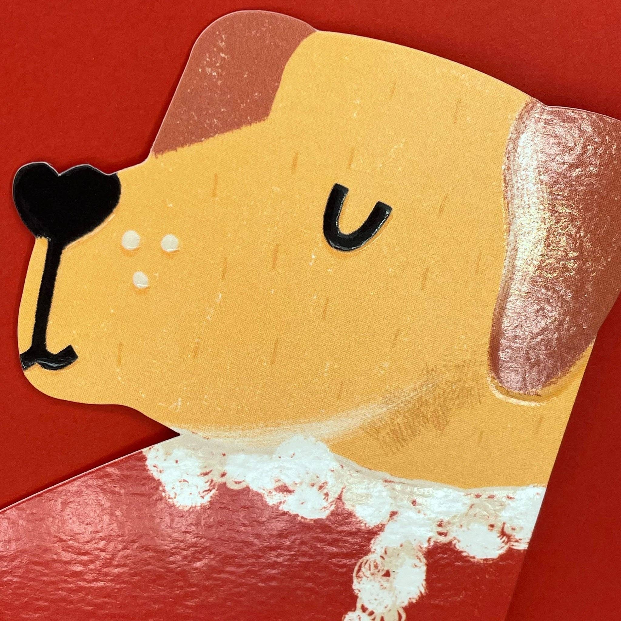 Labrador in a Santa Outfit Christmas Card