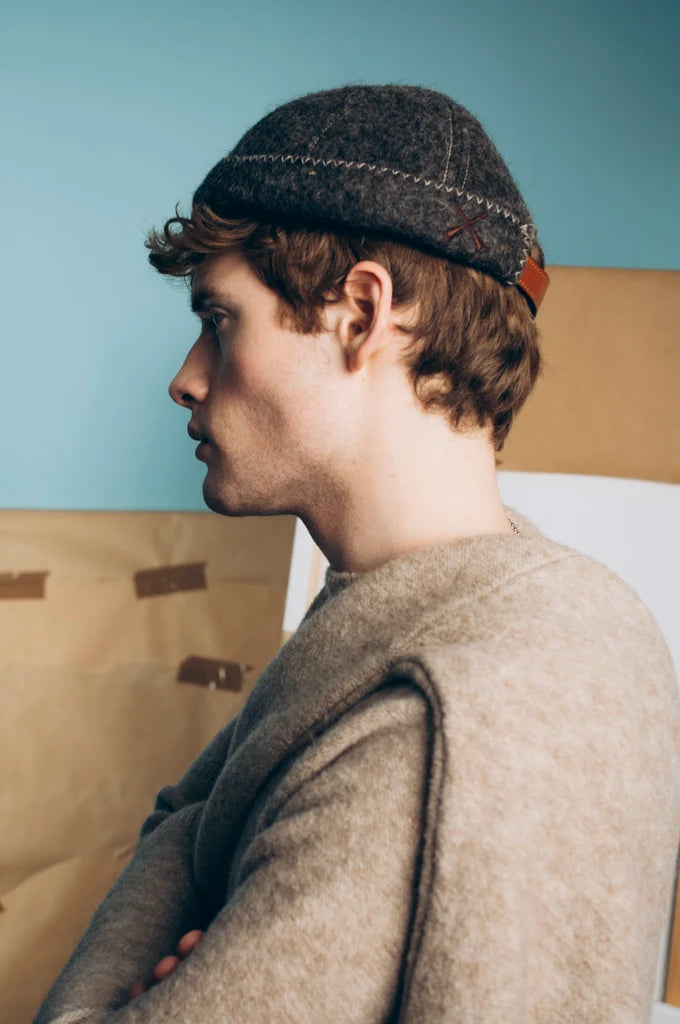 Brown Wool Felt Miki Artisanal Hat