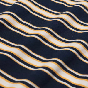 Iris Striped Cotton T-Shirt Navy