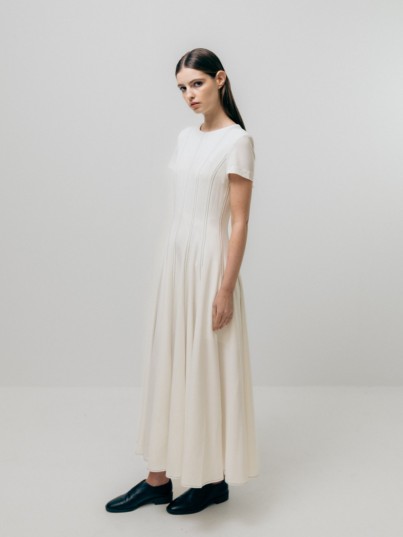 White Panel Dress