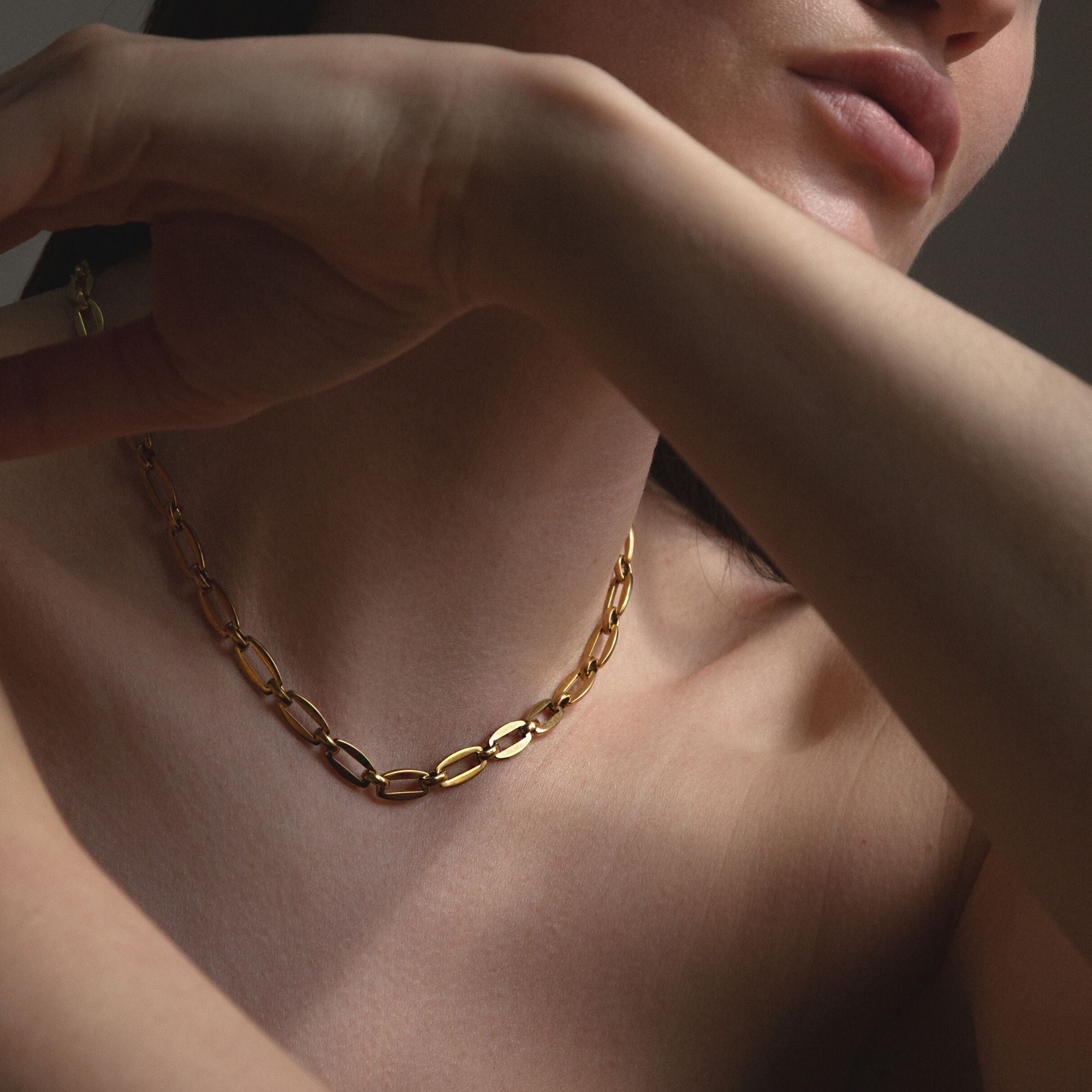 Gold Link Chain Necklace