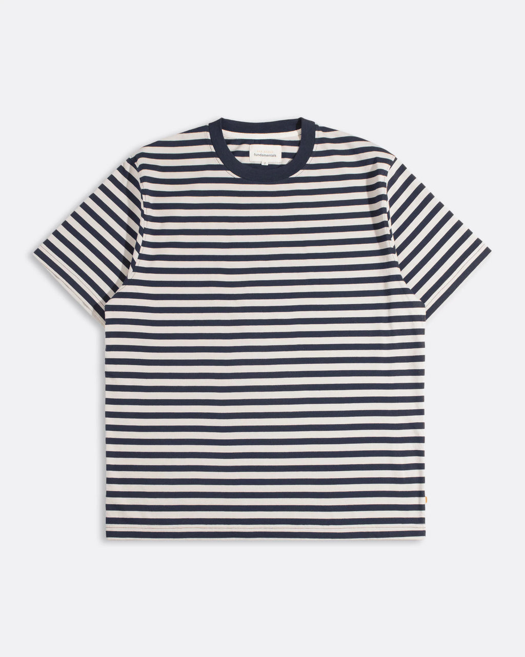 Navy & Sand Breton Stripe T Shirt