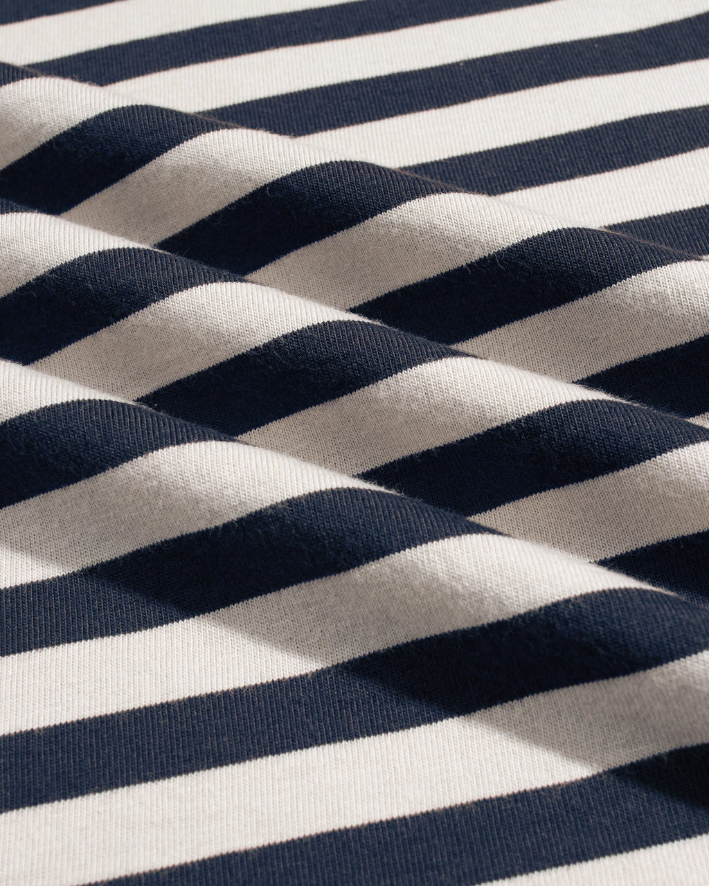 Navy & Sand Breton Stripe T Shirt