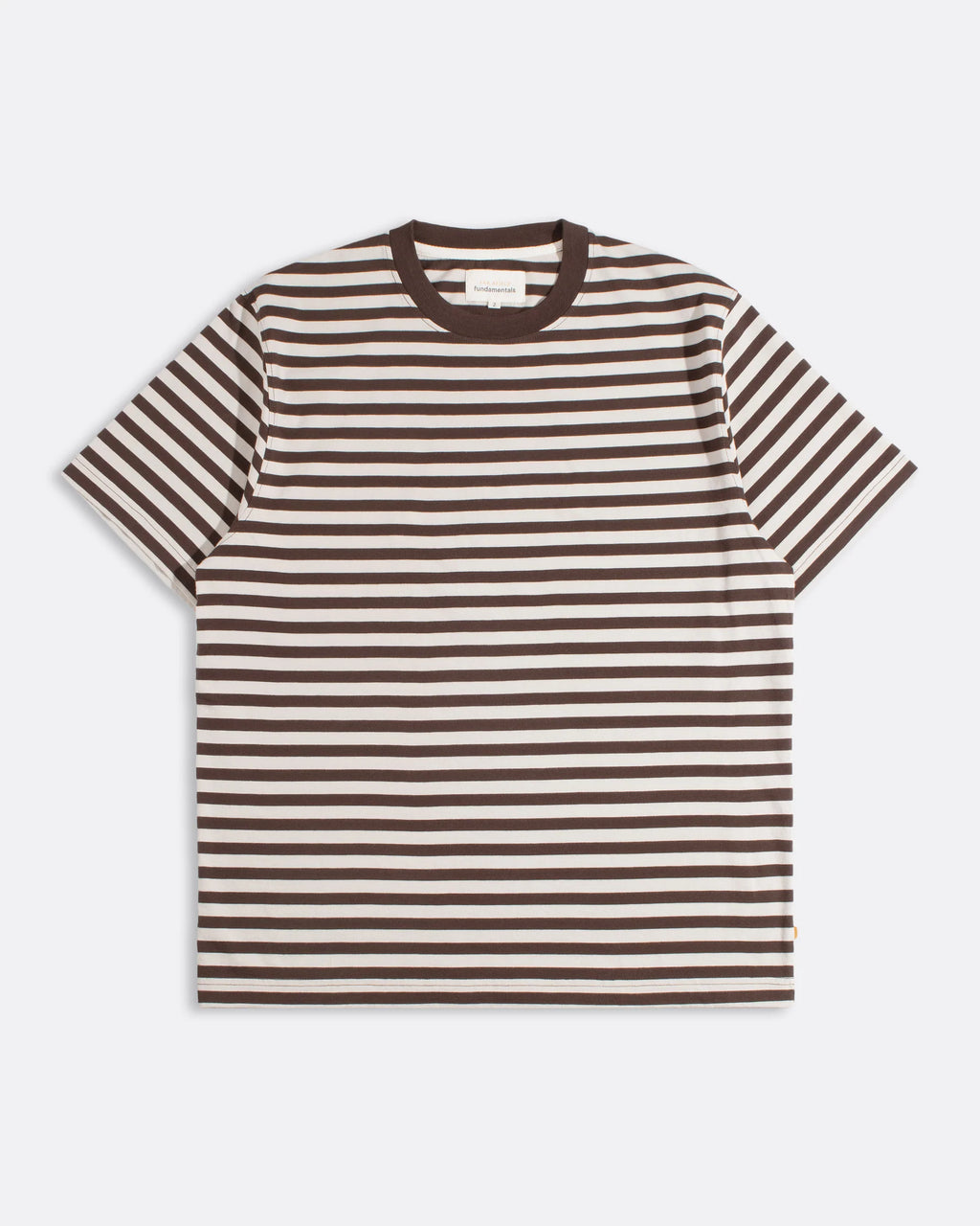 Brown & Sand Breton Stripe T Shirt