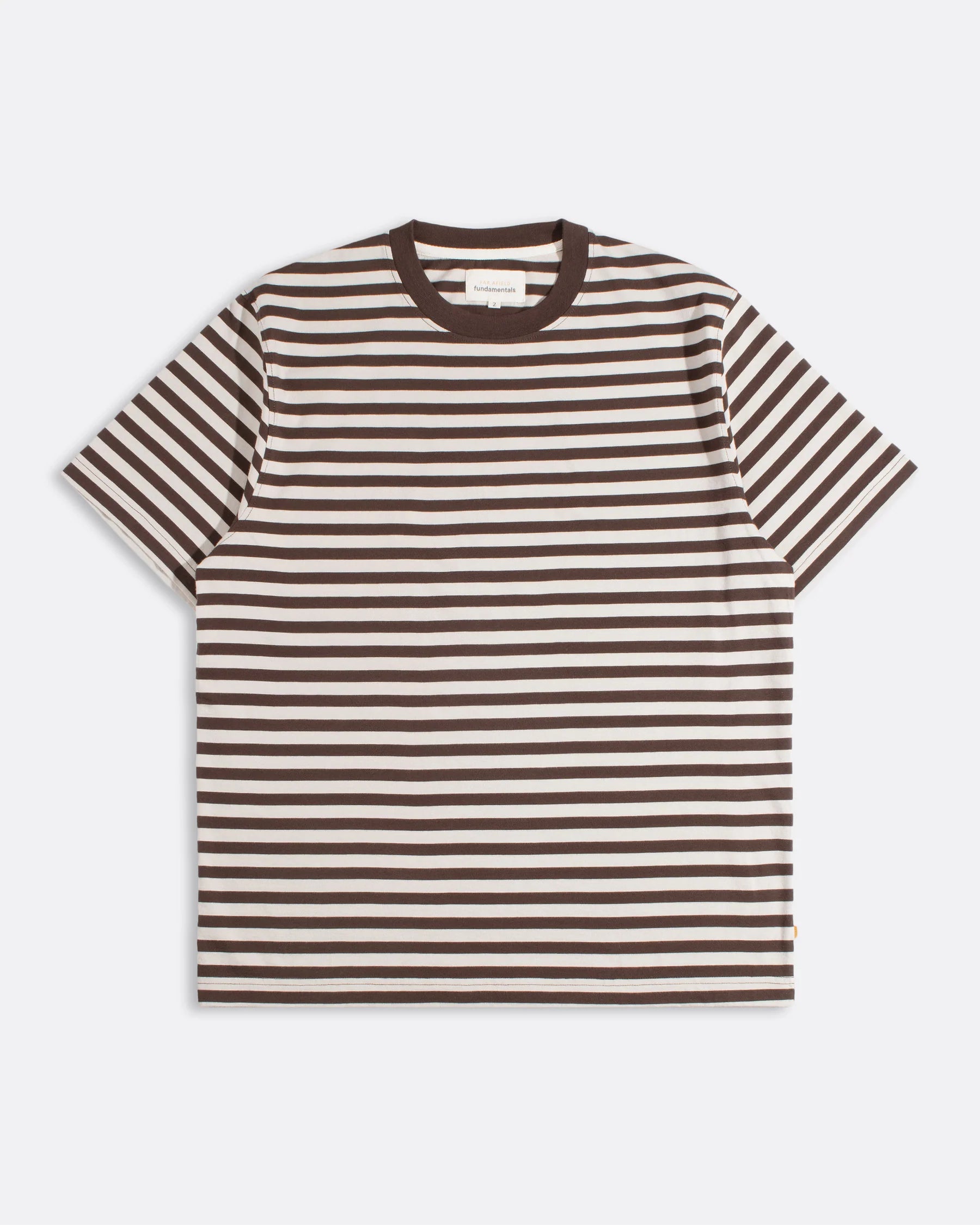 Brown & Sand Breton Stripe T Shirt