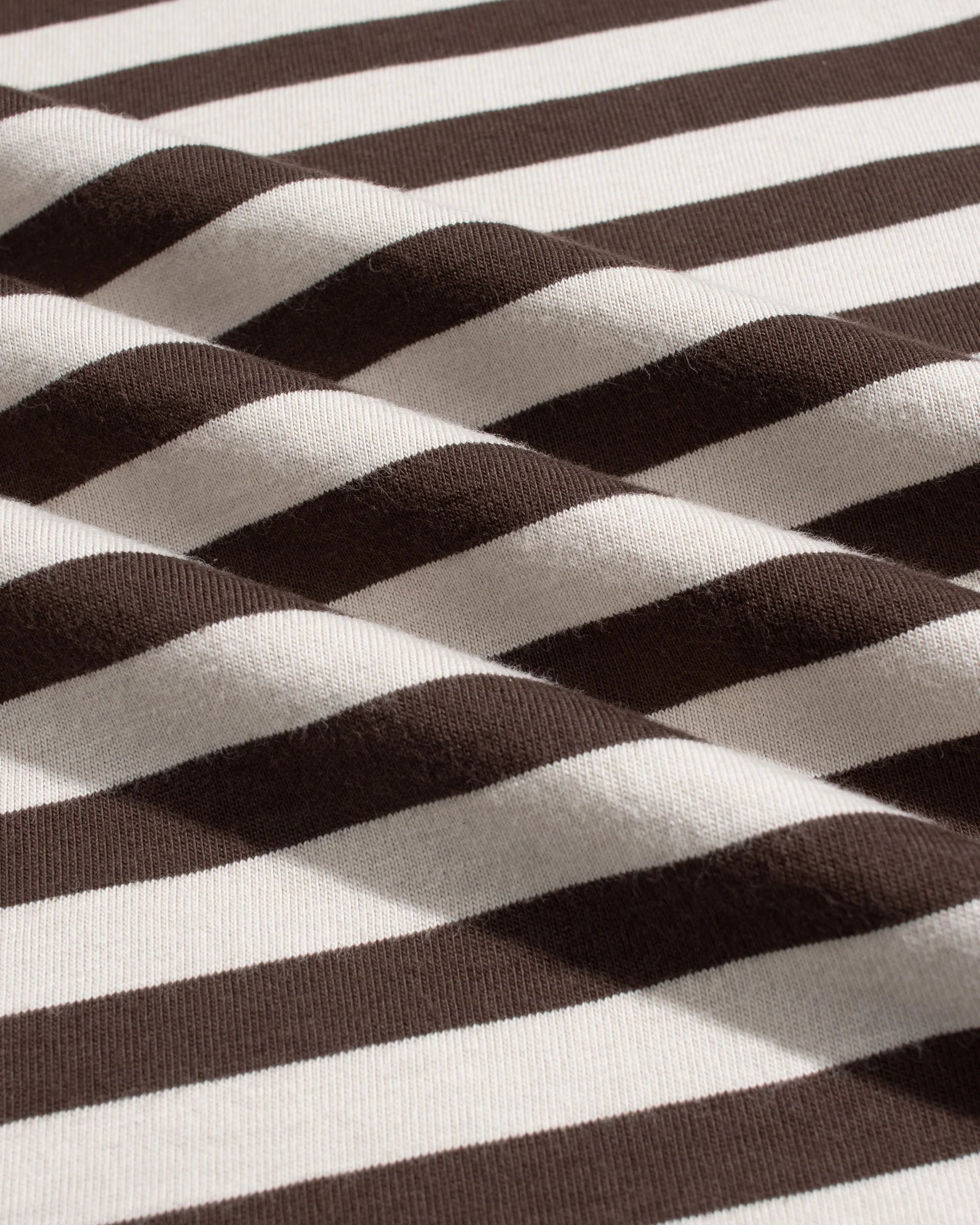 Brown & Sand Breton Stripe T Shirt