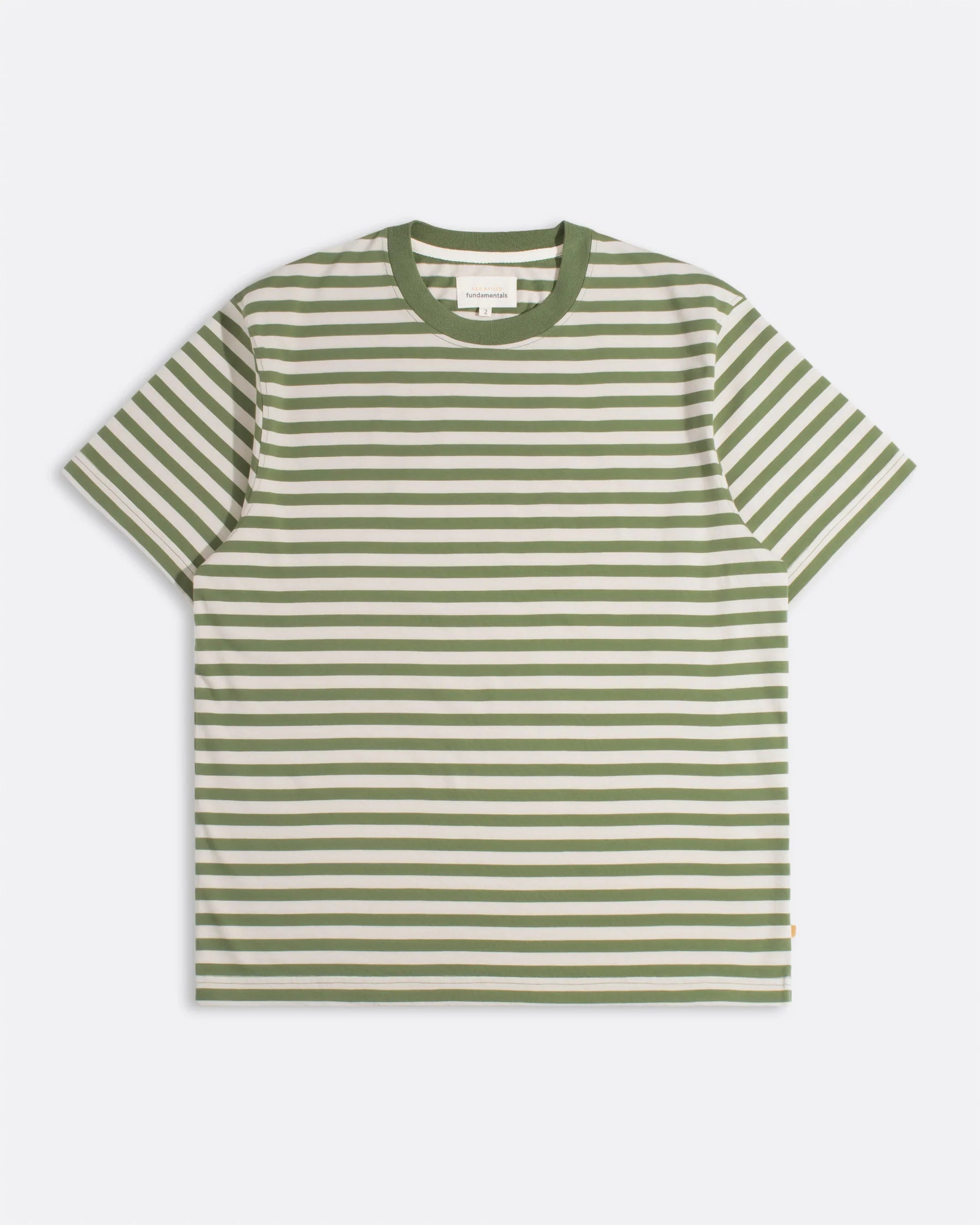 Green & Sand Breton Stripe T Shirt