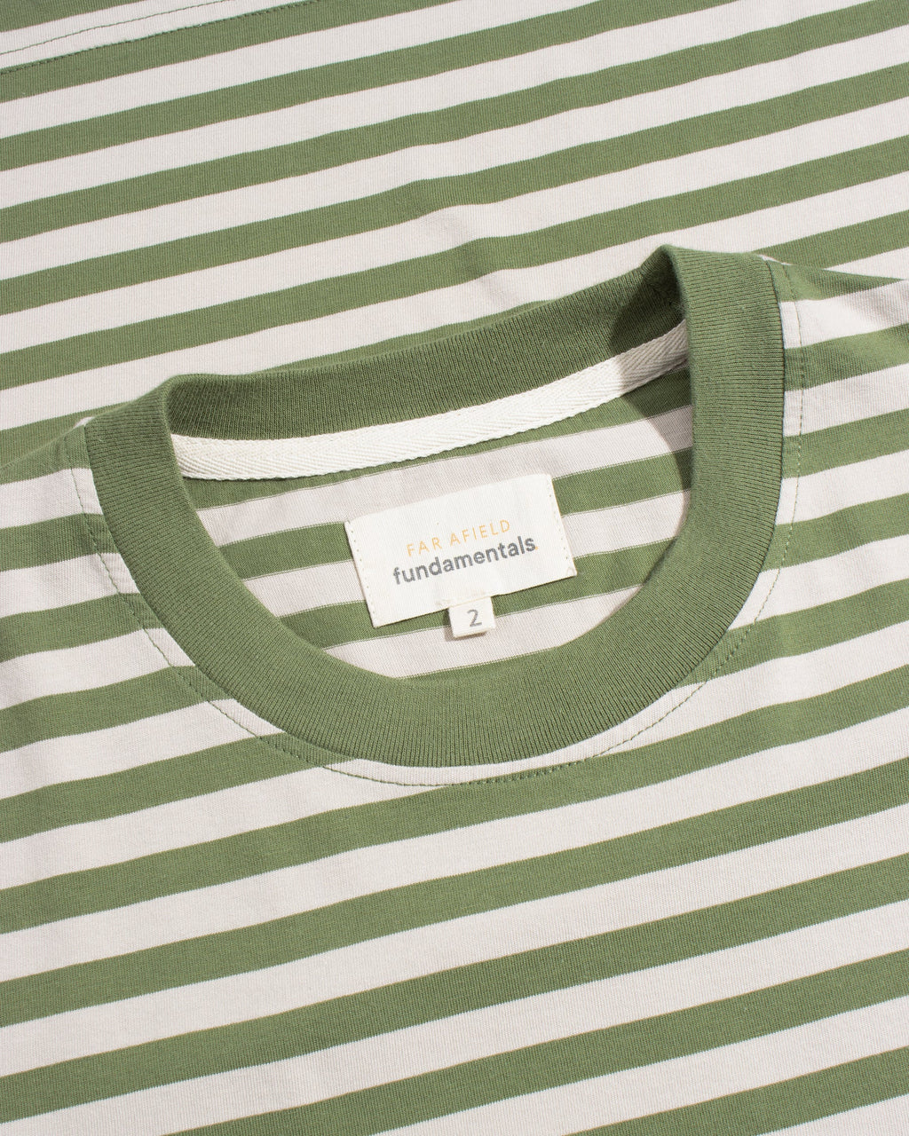 Green & Sand Breton Stripe T Shirt