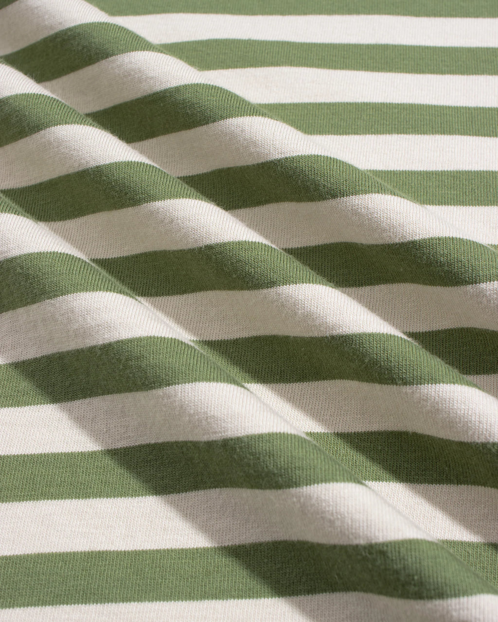 Green & Sand Breton Stripe T Shirt