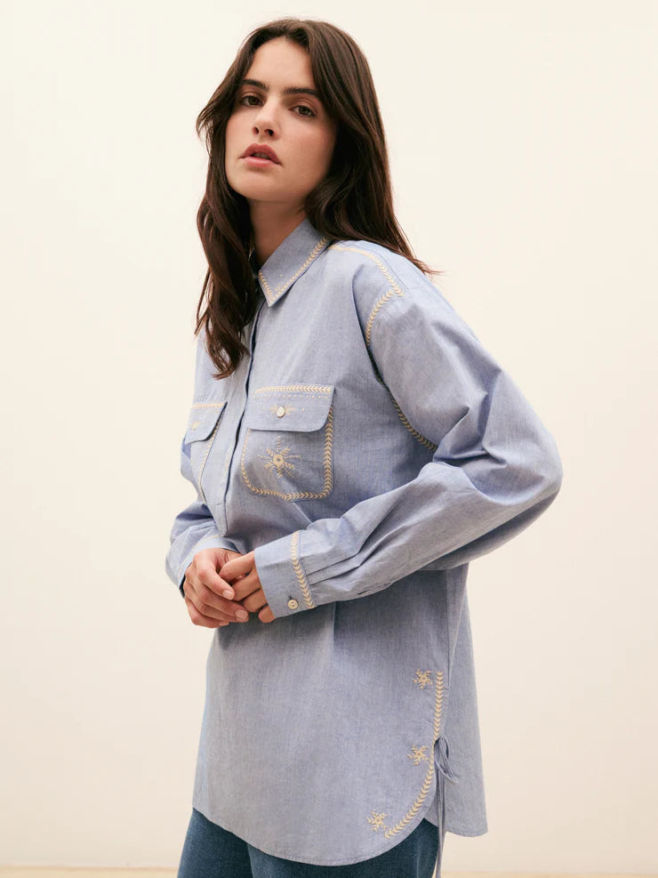 Dark Chambray Blouse