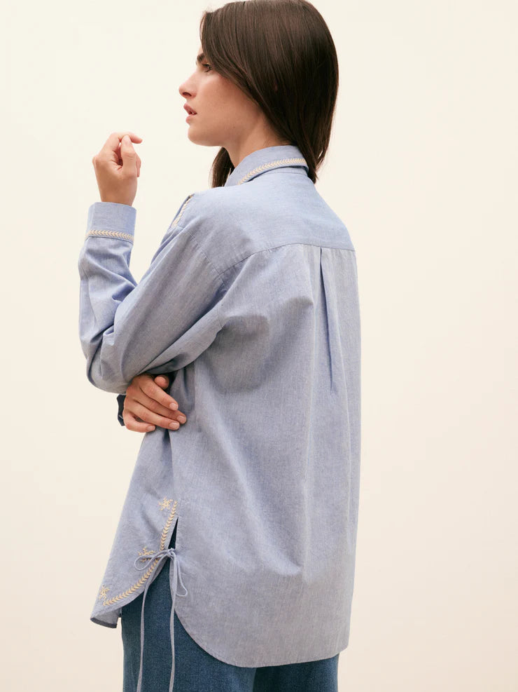 Dark Chambray Blouse