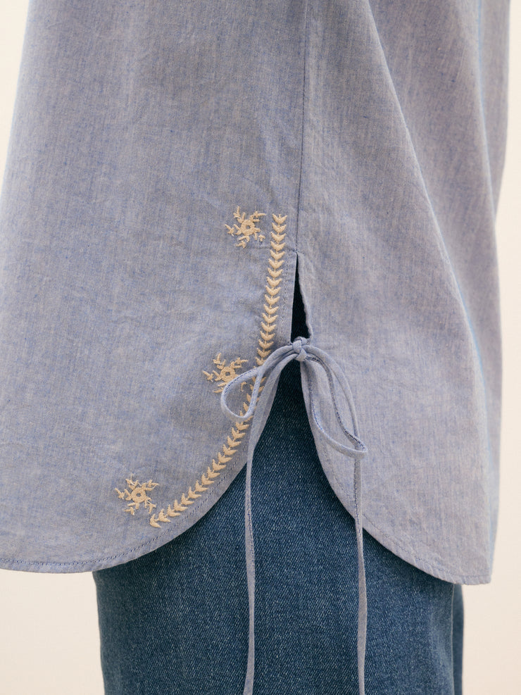 Dark Chambray Blouse