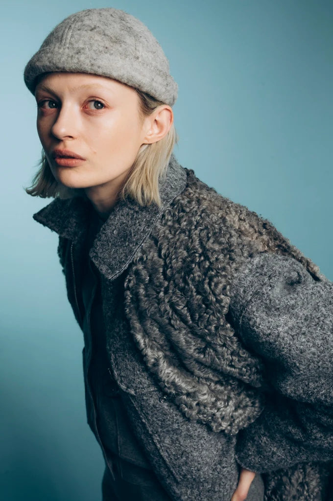 Grey Wool Felt Miki Artisanal Hat