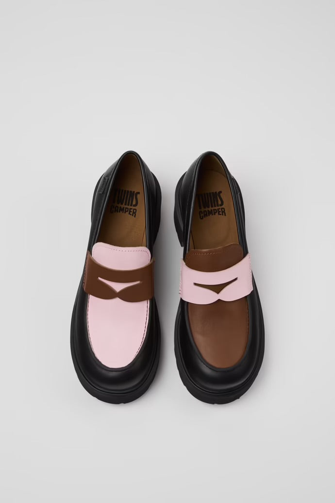 Twin Multicolour Leather Loafers