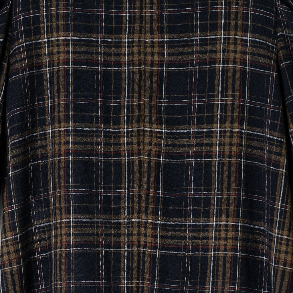 Voluminous Long Sleeve Blouse Navy Check