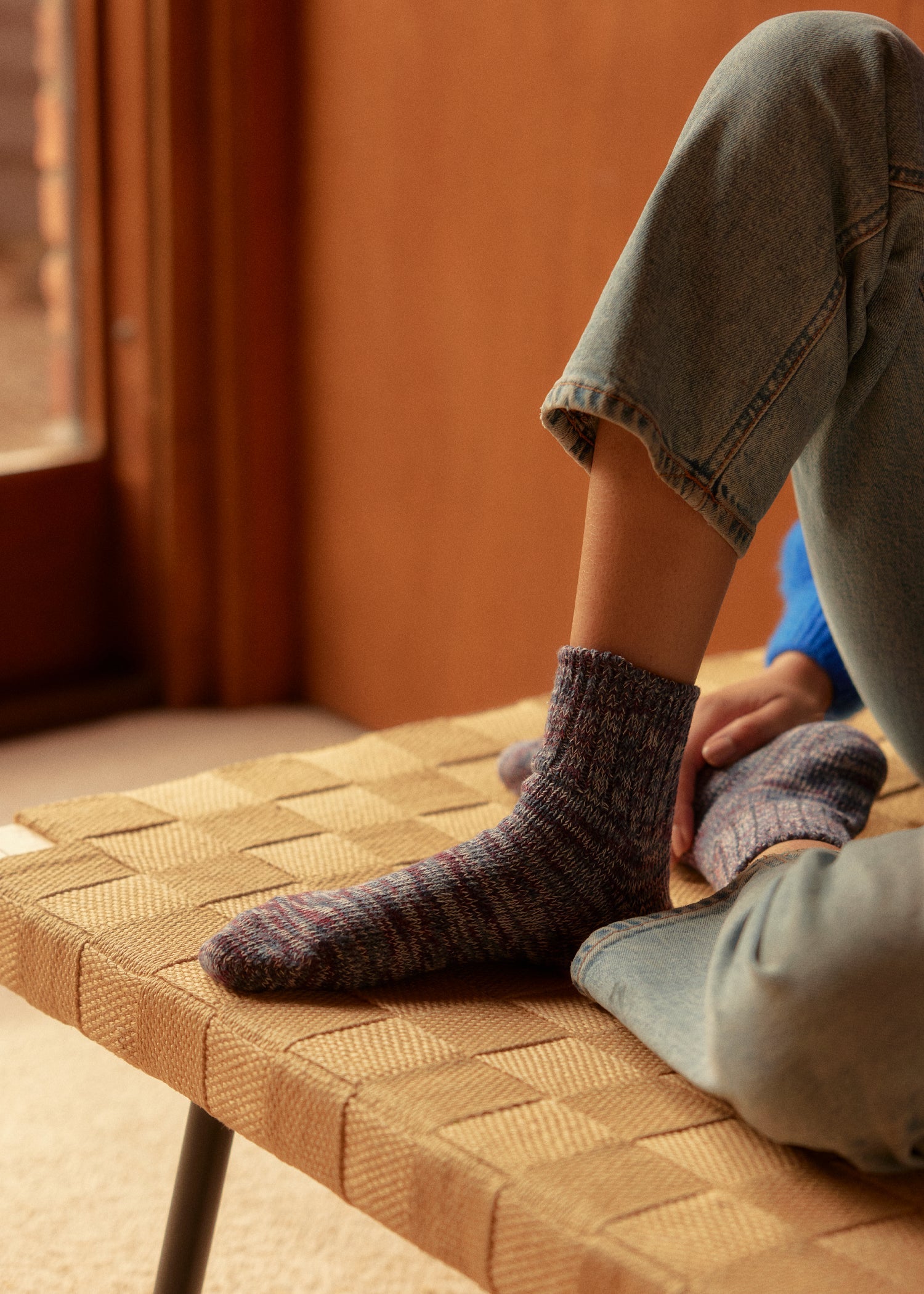 Blend Collection Purple/Blue Short Socks (36-39)