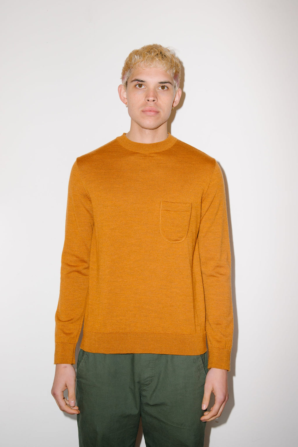 Burnt Orange Superfine Merino Crewneck Jumper