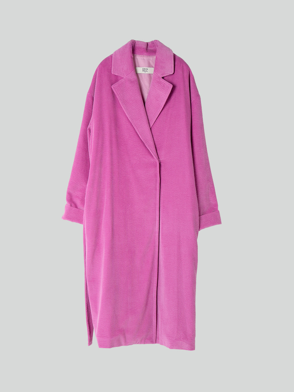 Corduroy Long Belted Coat