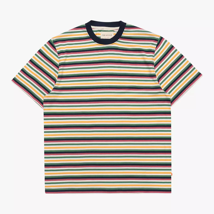 Striped Cotton Crew Neck T-Shirt Multi