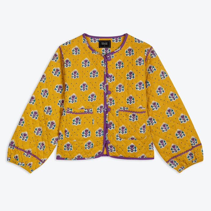 Yellow Les Indiennes Lavender Quilted Jacket
