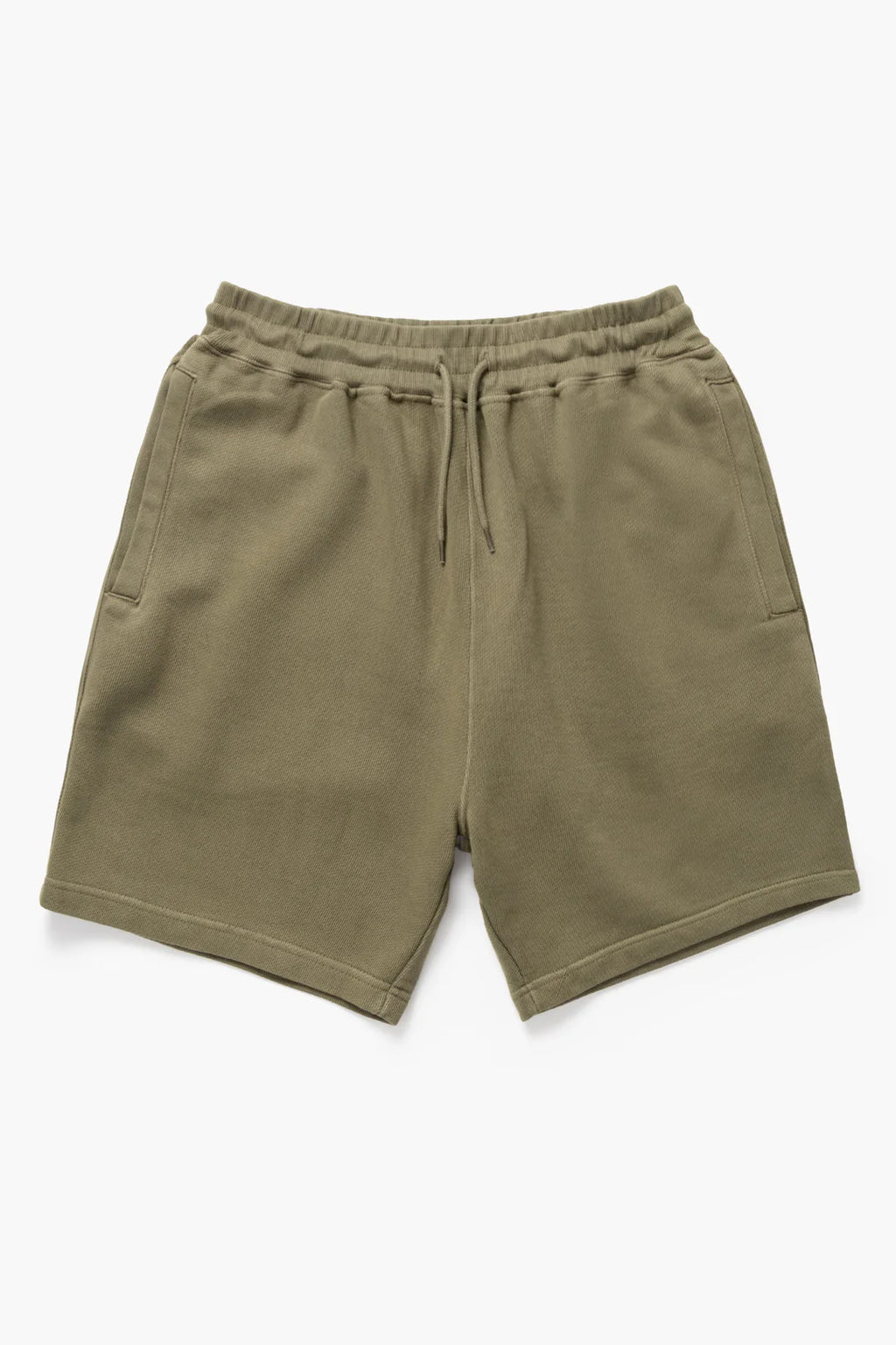 Olive Loopback Sweat Shorts