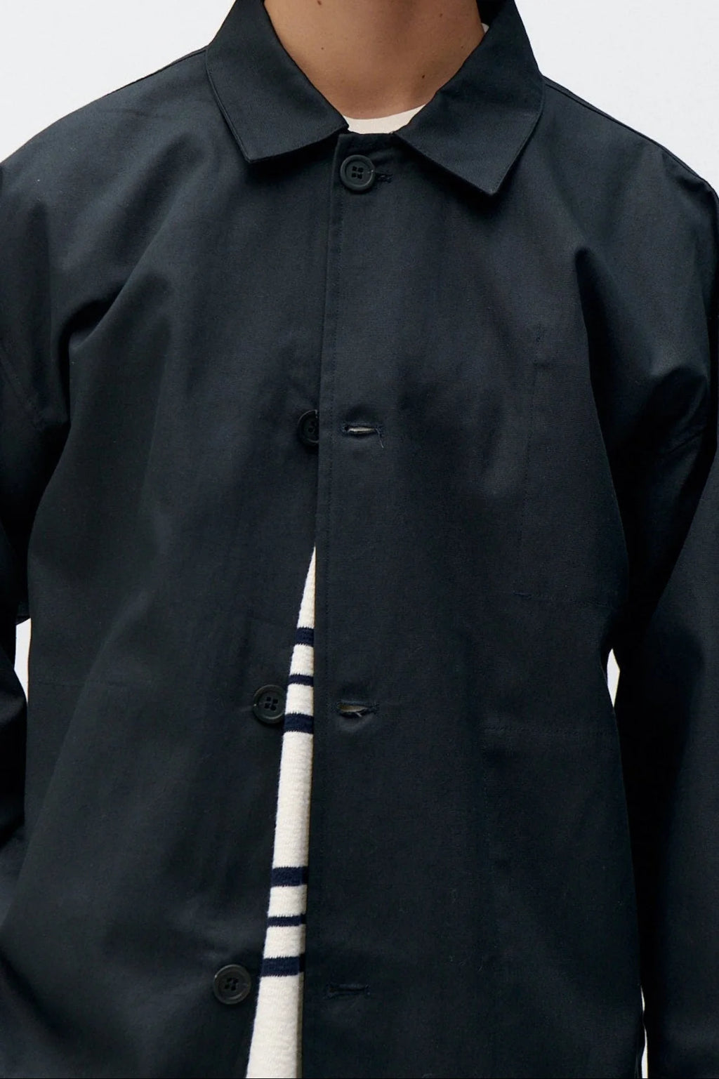 Blue Graphite Oversized Work Jacket