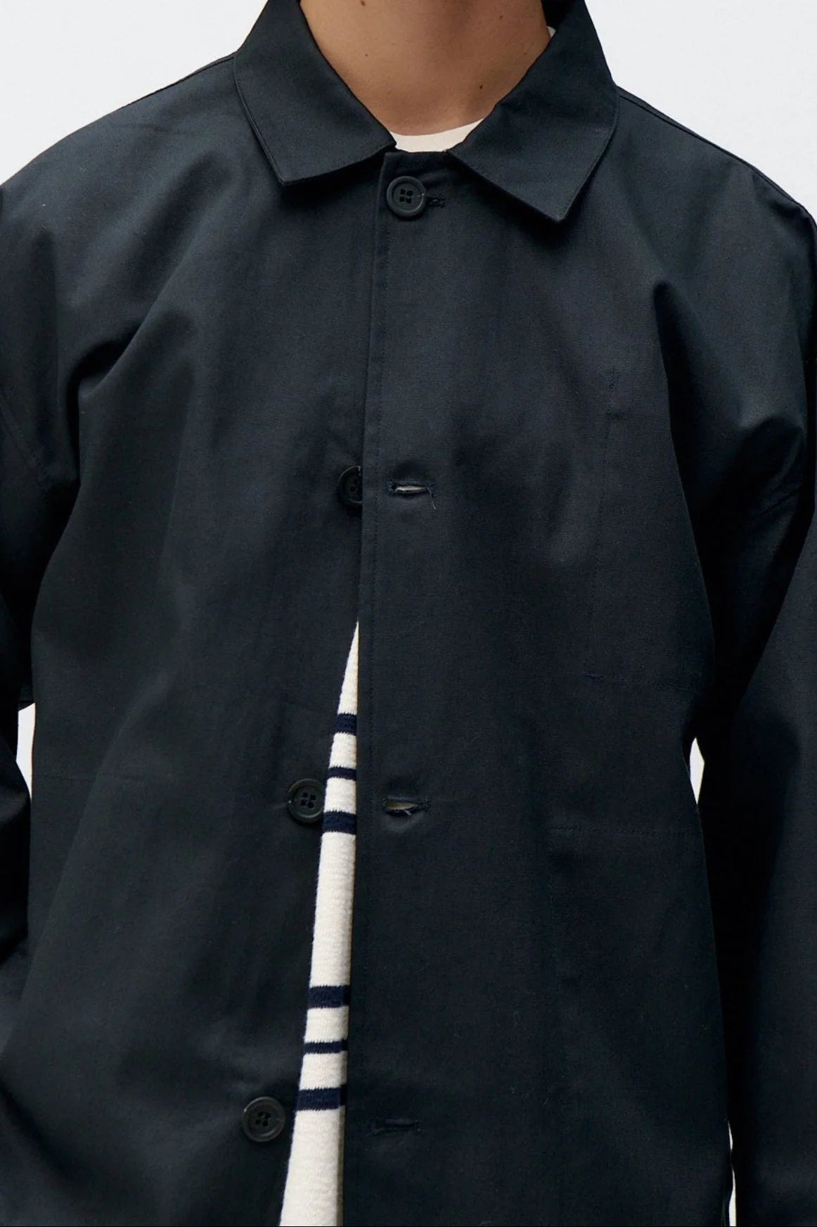 Blue Graphite Oversized Work Jacket