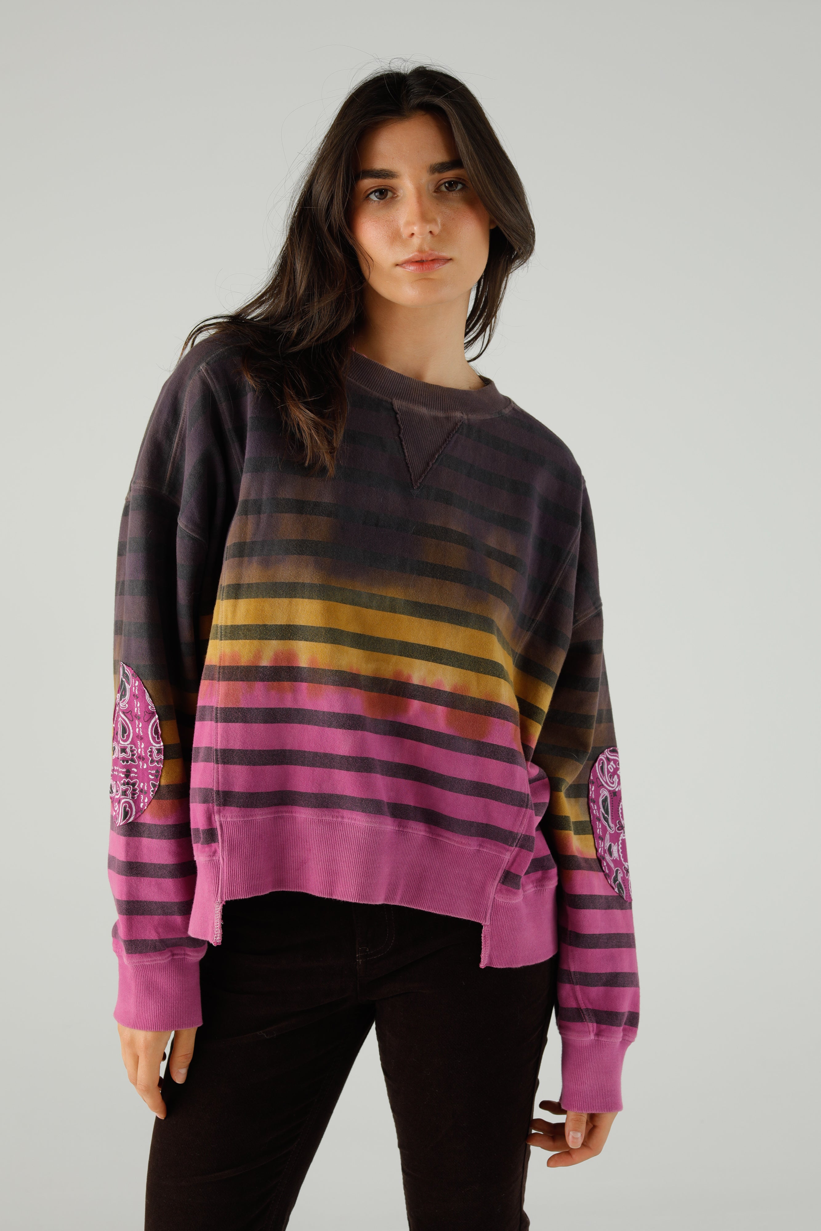 Cocoa Stripe Sweat