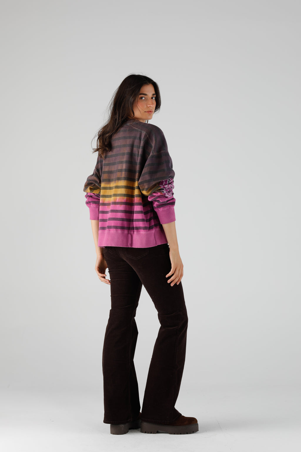 Cocoa Stripe Sweat