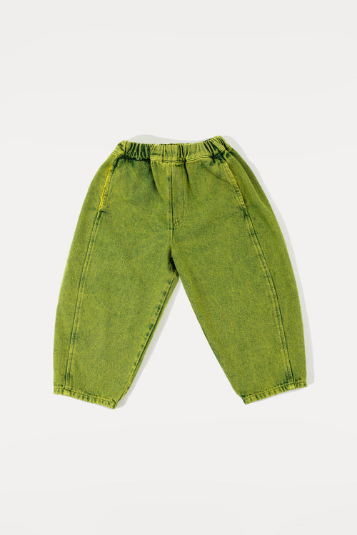 Acid Green Manu Overdye Denim Trousers