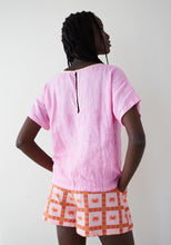 Pink Linen Flake Top