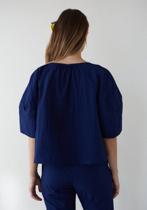 Vichy Blue Soplo Blouse - Last One (size M/L oversized fit)