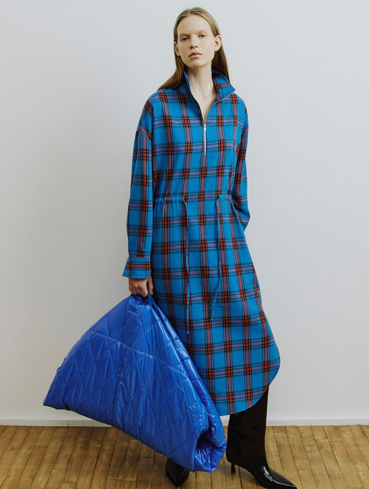 Blue Reversible Windbreaker Coat